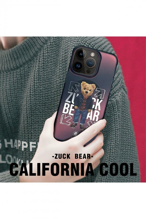 ZuckBear iPhone 15 Pro California Cool Magsafe 3D Baskılı Kılıf Kapak - 6