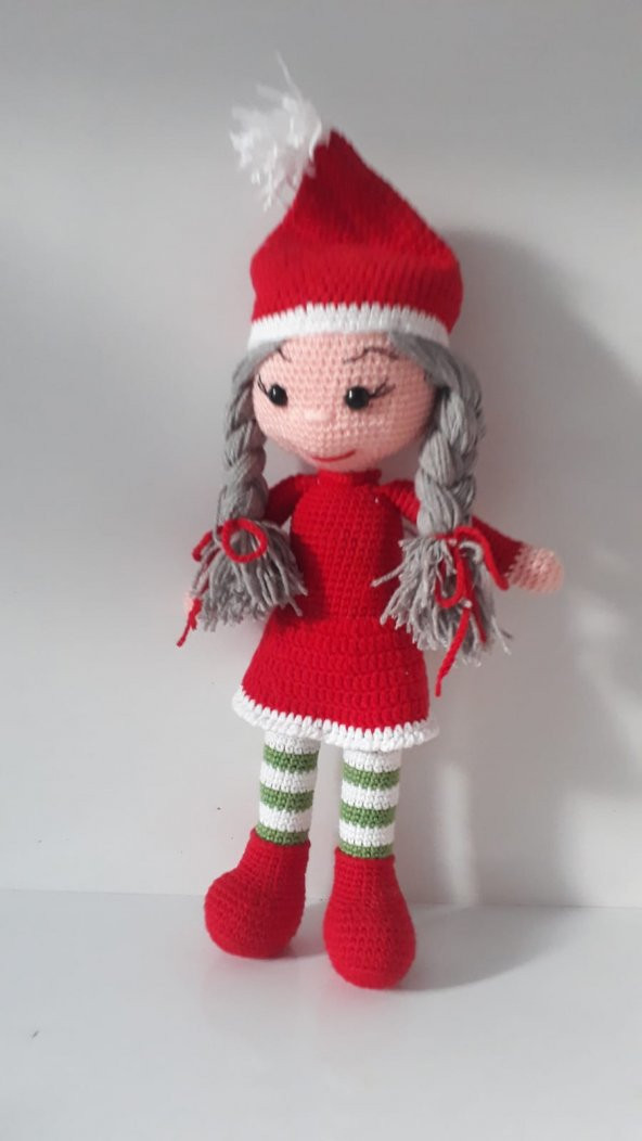 Noel Baba ve Noel Anne Takımı Amigurumi Organik Oyuncak - 3