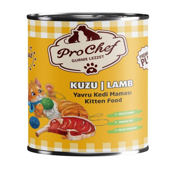Prochef 24 Adet Premium Plus Yavru Kedi Maması ( 415 Gr Kuzu Etli Konserve Yaş Mama ) - 6