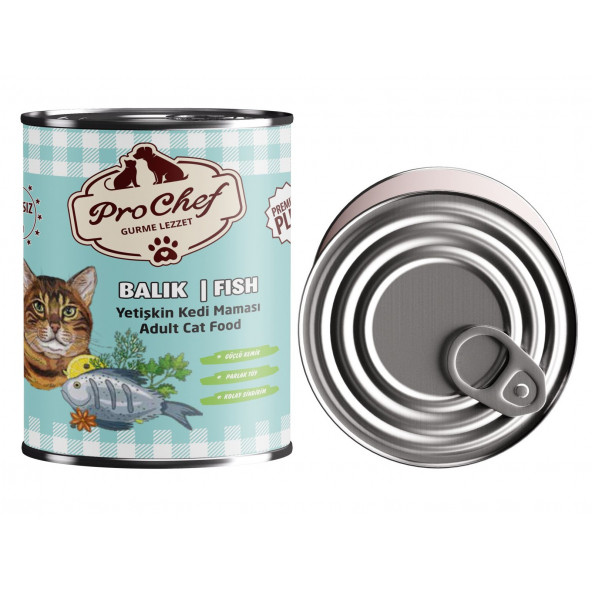 Prochef 24 Adet Premium Plus Yetişkin Kedi Maması ( 415 Gr Balık Etli Konserve Yaş Mama ) - 2