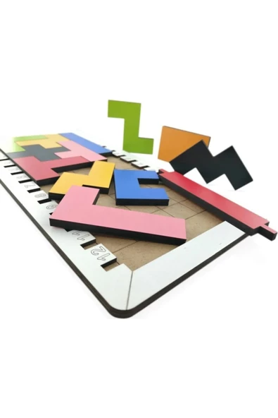 Ahşap Puzzle Zeka Bulmaca Tetris Oyunu Eğitici Oyuncak