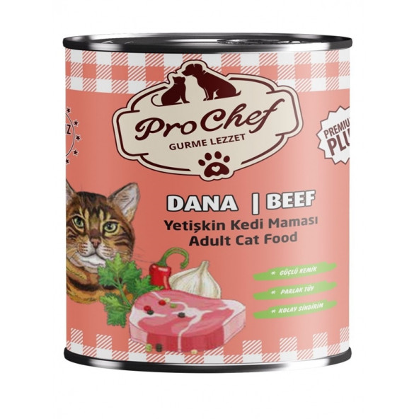 Prochef 24 Adet Premium Plus Yetişkin Kedi Maması ( 415 Gr Dana Etli Konserve Yaş Mama ) - 6