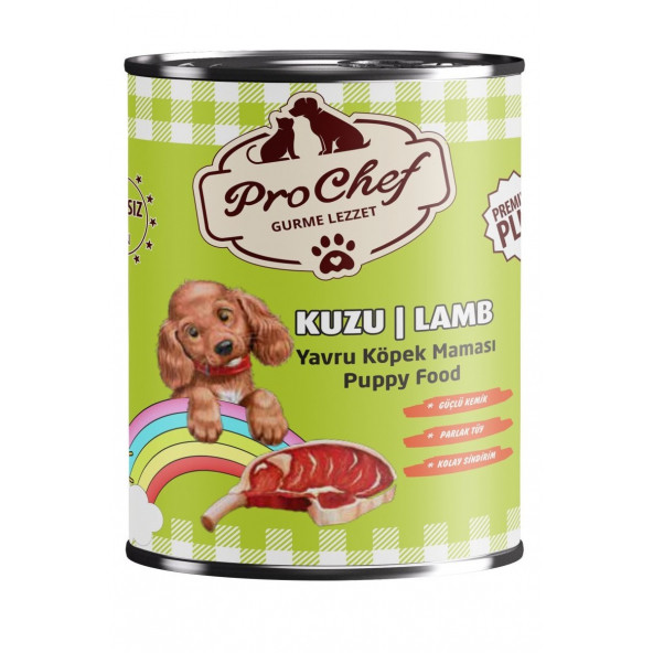 Prochef 24 Adet Premium Plus Yavru Köpek Maması ( 415 Gr Kuzu Etli Konserve Yaş Mama )