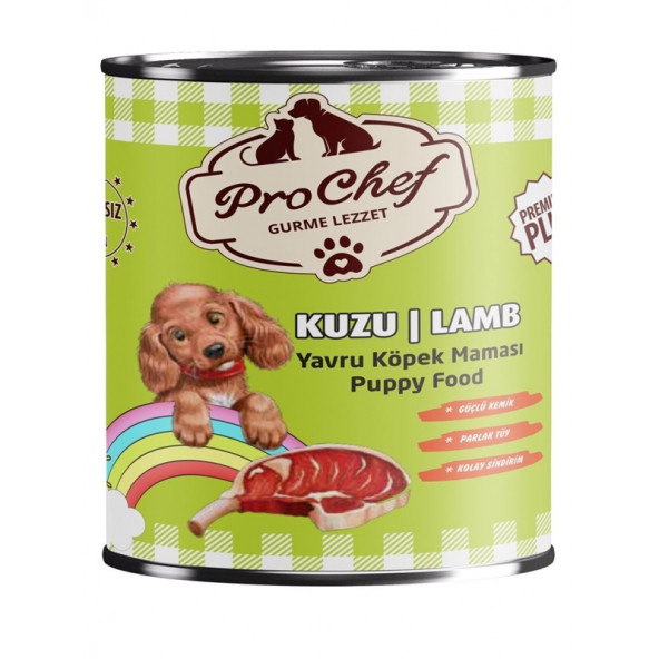 Prochef 24 Adet Premium Plus Yavru Köpek Maması ( 415 Gr Kuzu Etli Konserve Yaş Mama ) - 6