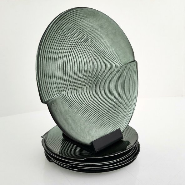 Glasscom Cam Pasta Tabağı Takımı (Yeşil) - Resim 3