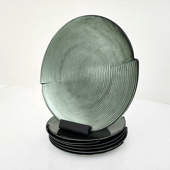 Glasscom Cam Pasta Tabağı Takımı (Yeşil) - Resim 4