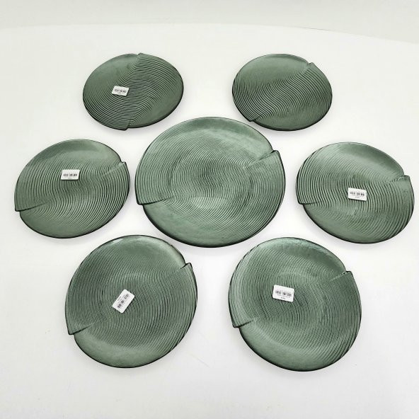 Glasscom Cam Pasta Tabağı Takımı (Yeşil) - Resim 5