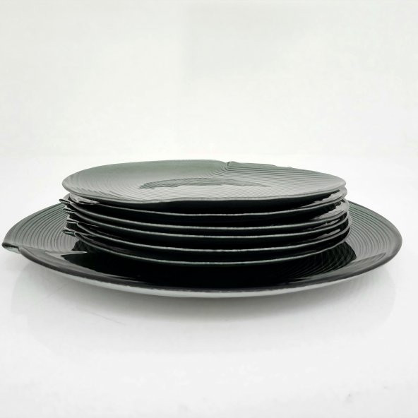 Glasscom Cam Pasta Tabağı Takımı (Yeşil) - Resim 6