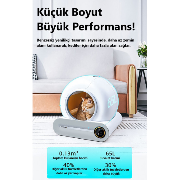 Haustier BF01 Akıllı Otomatik Kedi Tuvaleti - 7