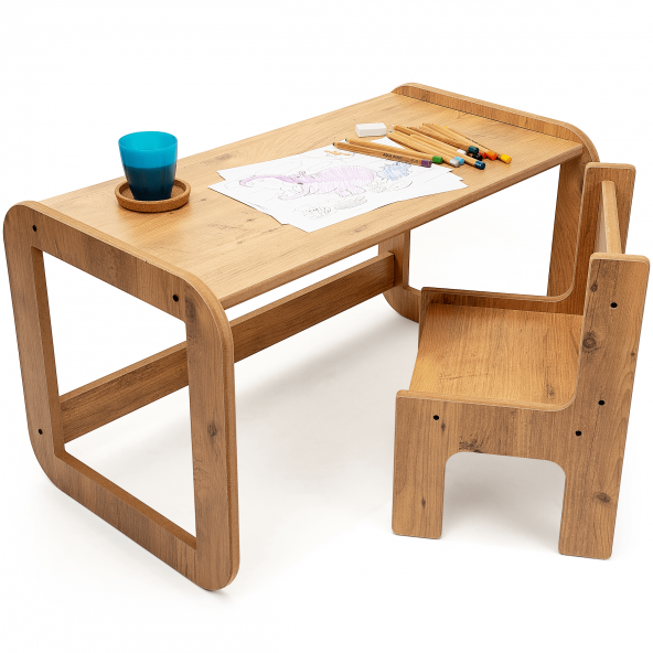 Çocuk Oyun, Etkinlik, Aktivite ve Montessori Masası (Sandalyeli)
