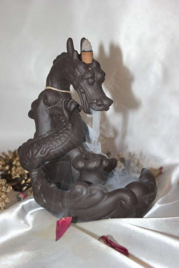 Seramik Geri Akış Ejderha Tütsülük Kahve - 3