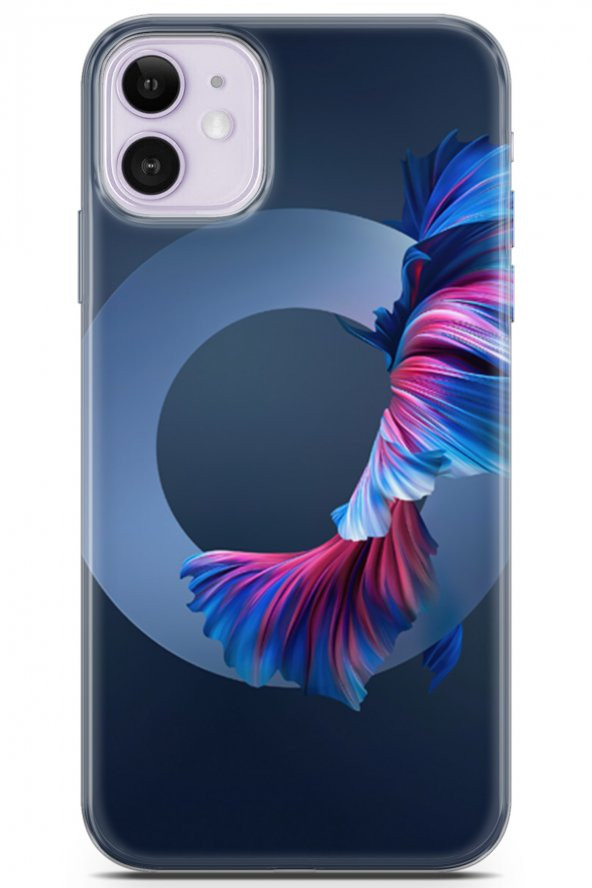 Apple iPhone 11 Kılıf Seri Polka 02 Açık MaviKapak