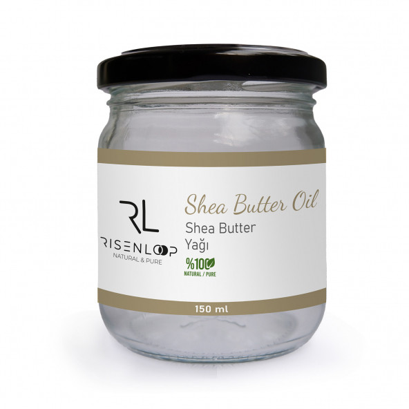 RisenLoop Sheabutter Yağı -%100 Saf Doğal Ve Katkısız Soğuk Sıkım Sheabutter Yağı 150 ml