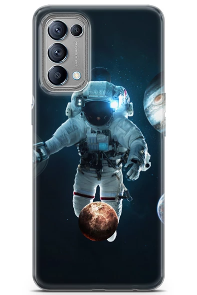 Oppo Reno 5 Kılıf Seri Polka 13 AstronotCase Kapak - 1