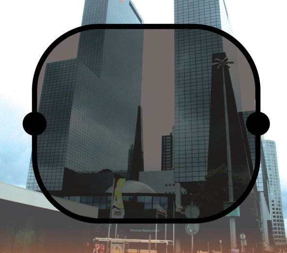 Cember yan cam perdesi - siyah / PEYA00 ürün görseli 1