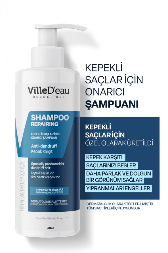 Kepekli Saçlar Için Onarıcı - Arındırıcı Ve Besleyici Şampuan 400ml
