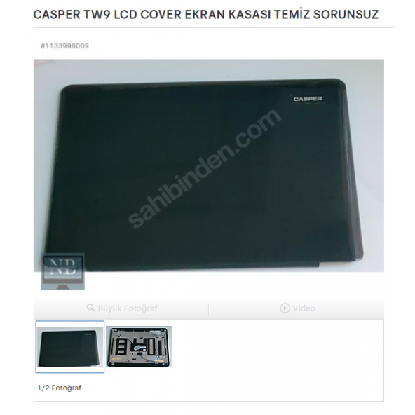 CASPER TW9 LCD COVER EKRAN KASASI TEMİZ SORUNSUZ