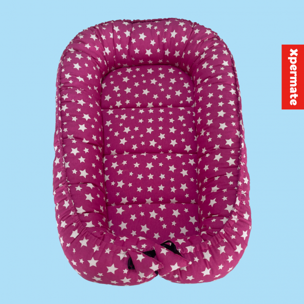 XPERMATE Babynest, Yenidoğan Bebek Yuvası, Anne Baba Yanı Yatağı - Taşınabilir Bebek Yatağı Pembe - 2