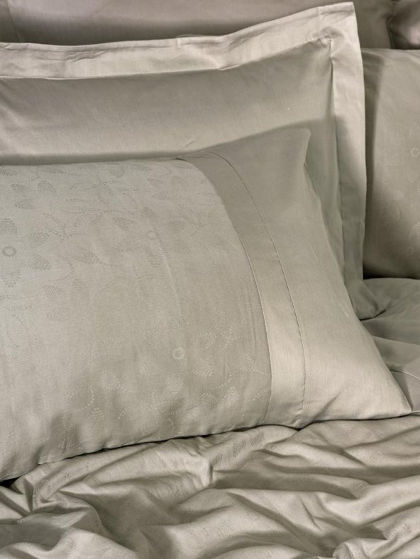 Cotton Box Çift Kişilik Jakarlı Saten Nevresim Takımı Demure Vizon - 3
