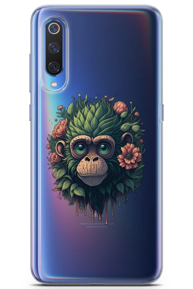Xiaomi Mi 9 Kılıf Seri Others 12 Maymun Saydam Tasarım Kılıf - 1