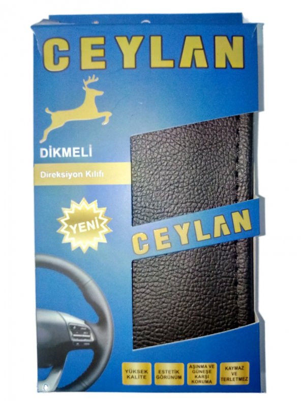 OTO DİREKSİYON KILIFI SİYAH DİKİSLİ