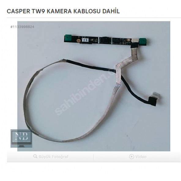 CASPER TW9 KAMERA KABLOSU DAHİL