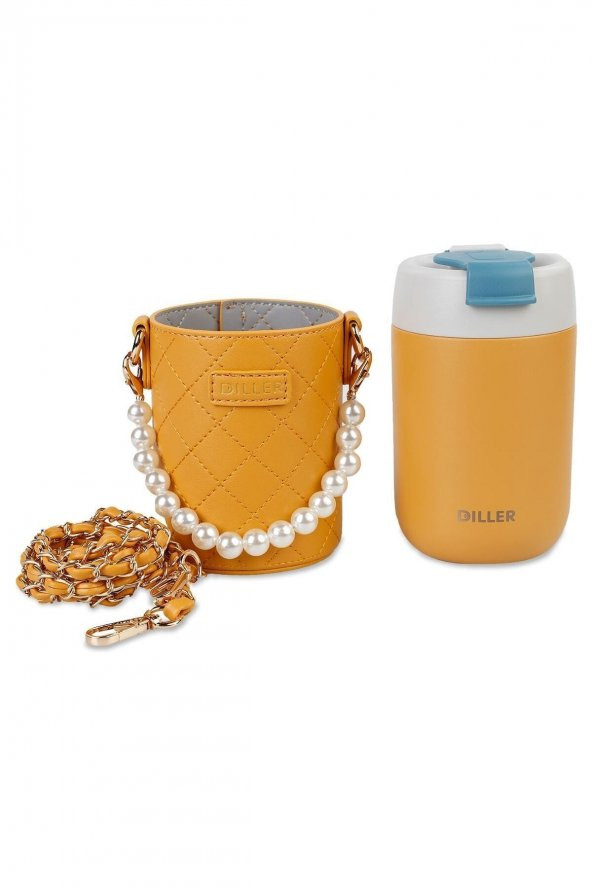 Diller Çelik Termos Matara 380 Ml Krem 8991 - 2