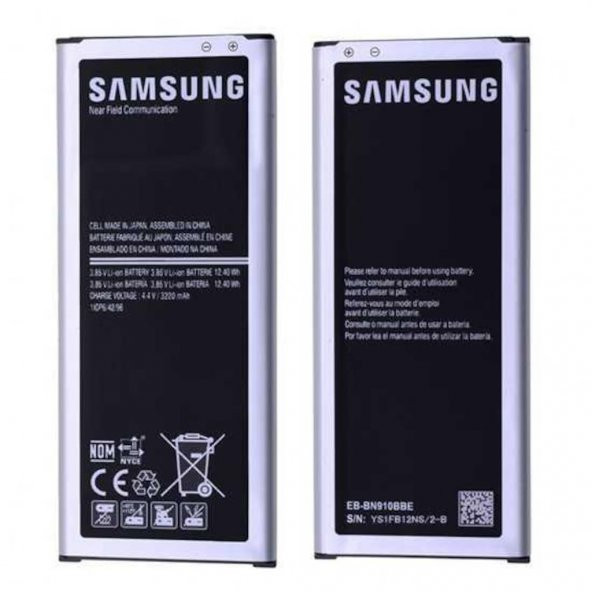 Samsung Note 4 N910 Pil Batarya Eb-Bn910Bbe Siyah