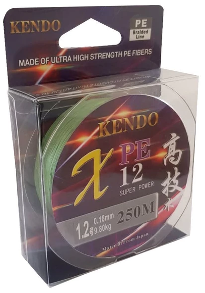 Kendo 12 Pe 250m Dark Green Örgü İp Misina