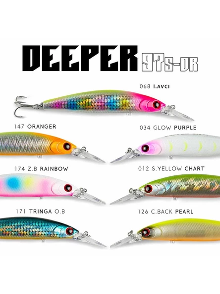 Fujin Deeper 97S-DR Sinking Maket Balık - Resim 2