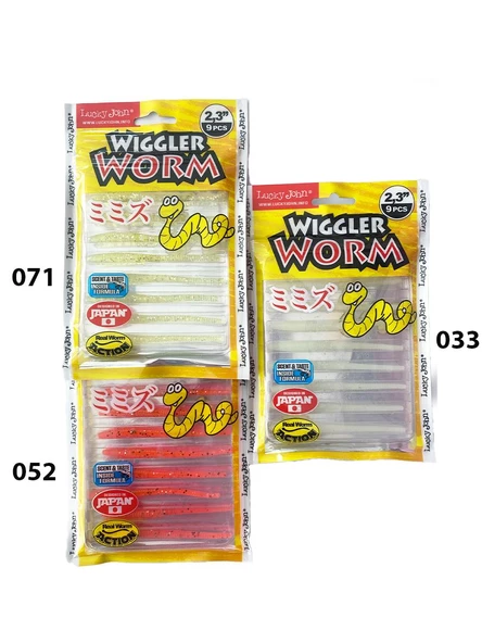 Lucky John Wiggler Worm  5.8cm 9 Adet - Resim 2