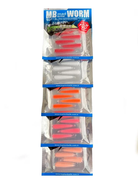 Captain Mad Bite Earth Worm LRF Silikon Yem 4cm 8 Adet ürün görseli