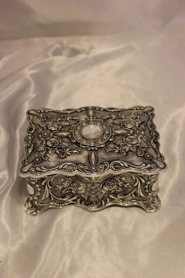 Mücevher Kutusu Metal El İşi Hand Made - 11