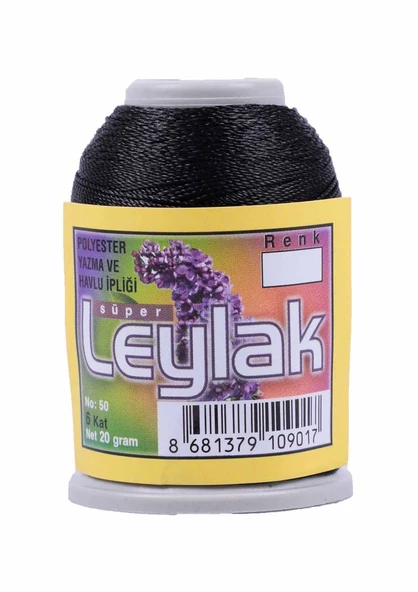 Leylak Oya ve Dantel İpi 20 gr Siyah