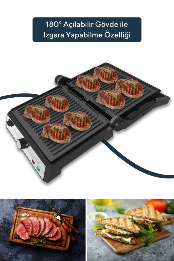 Kumtel TTM-05 2000 W Izgara ve Tost Makinesi - 4