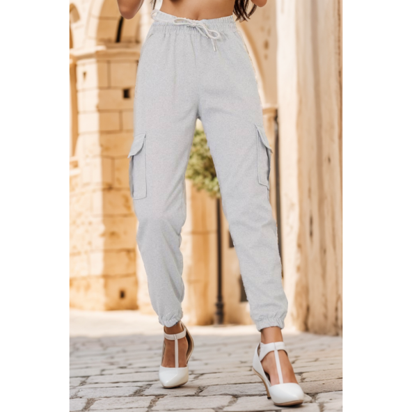 Kargo Cepli Eşofman Altı Gri - 3