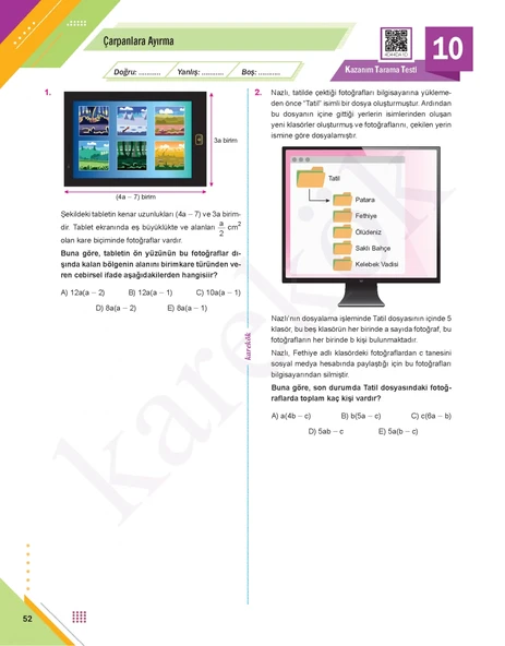 KAREKÖK TYT MATEMATİK HER KAZANIMDAN BİR SORU - 4