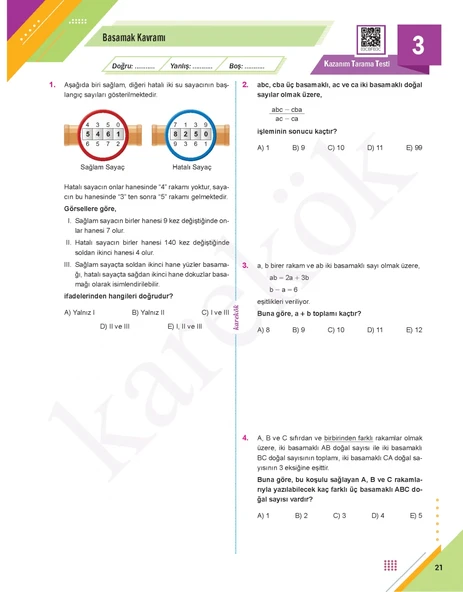 KAREKÖK TYT MATEMATİK HER KAZANIMDAN BİR SORU - 3