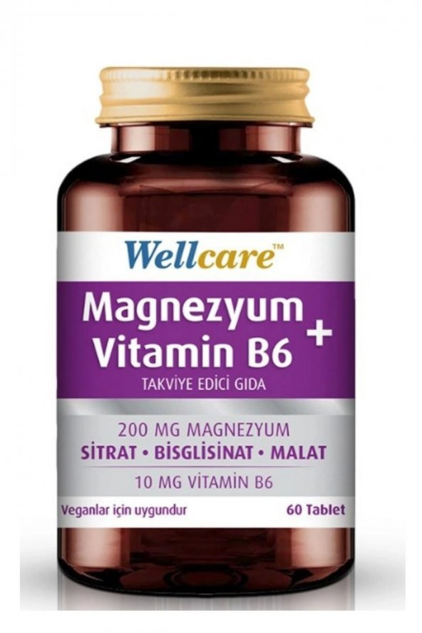Wellcare Magnezyum Vitamin B6 60 Tablet