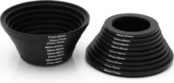 18 Adet Lens Adaptörü Filtresi Siyah - 2