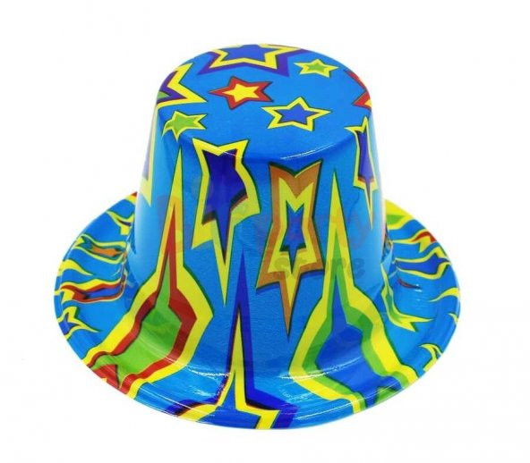 Renkli Baskılı Çocuk Model Lazer Şapka 30x10 cm
