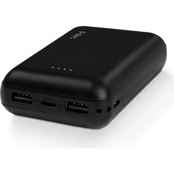 Ttec ReCharger Duo 10.000 Mah Taşınabilir Şarj Aleti Powerbank USB-C GirişÇıkış Siyah