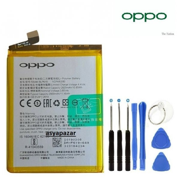 Oppo A57A59 Pil Batarya BLP619 + Tamir Seti