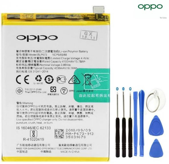 Oppo A5A5s Pil Batarya BLP673 + Tamir Seti 4100 mAh
