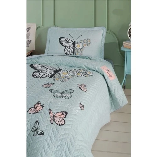 Clasy Tek Kişilik Yatak Örtüsü Daisy Love V1 Mint 8696474231120