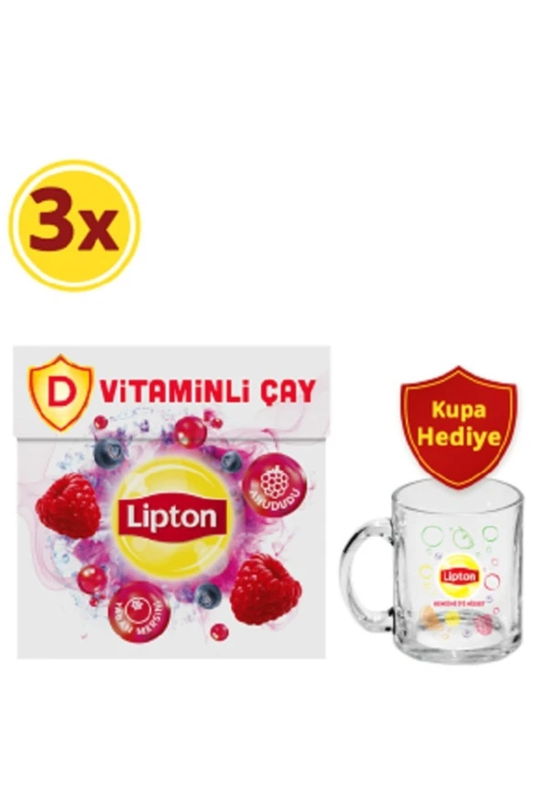 Lipton D Vitaminli x 3 + RENKLI BARDAK