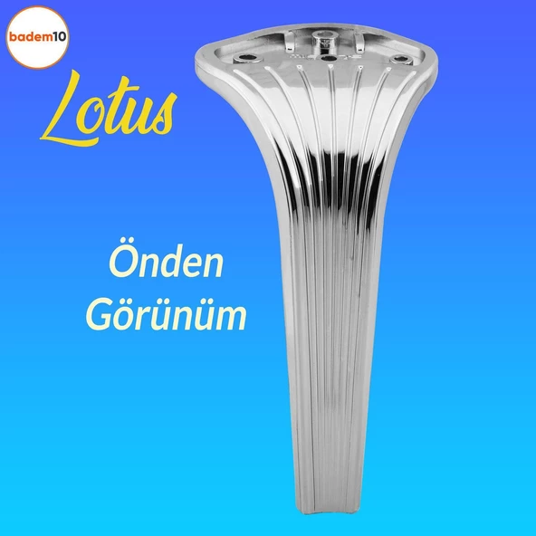 Lotus 6'lı Set Mobilya Tv Ünitesi Konsol Koltuk Kanepe Destek Ayağı 19 Cm Krom Ayakları M8 Civatalı - 4