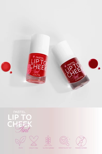 Pastel Lip To Cheek Tint Carmen Ruj ve Allık - Resim 7