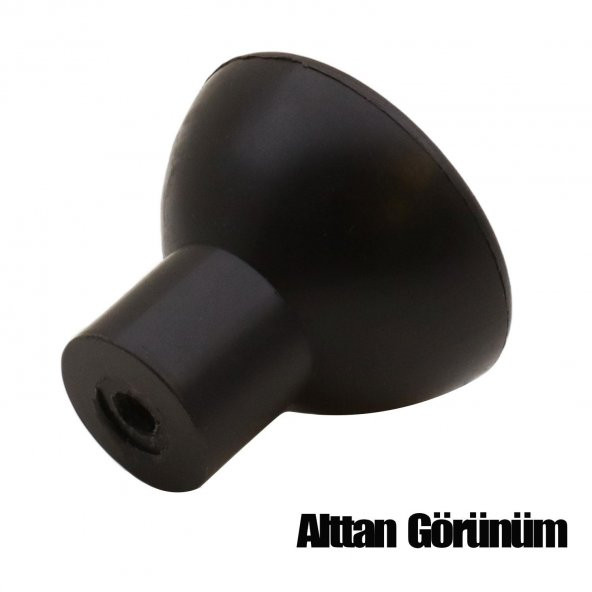 Çayıralan Plastik Düğme Çekmece Kulp Dolap Mobilya Mutfak Kapak Kulpu Kulbu Siyah Kulplar 10 ADET - 5