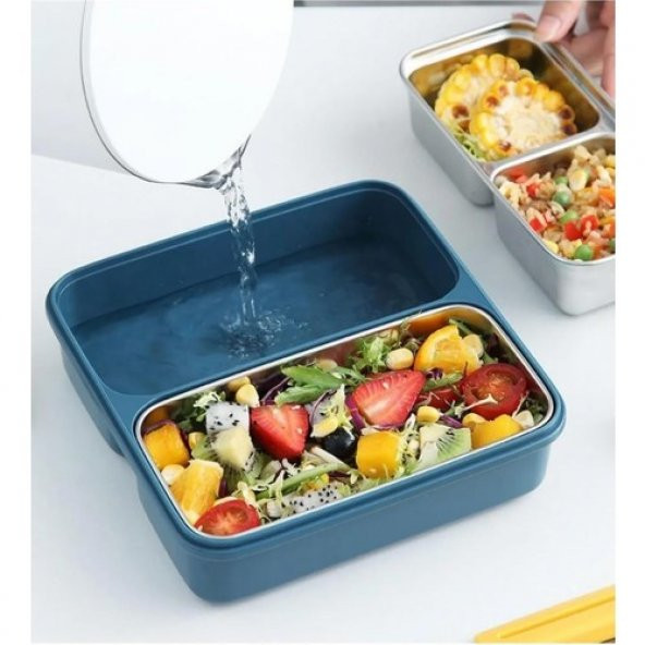 Vagonlife Çelik Lunch Box Mavi - 4
